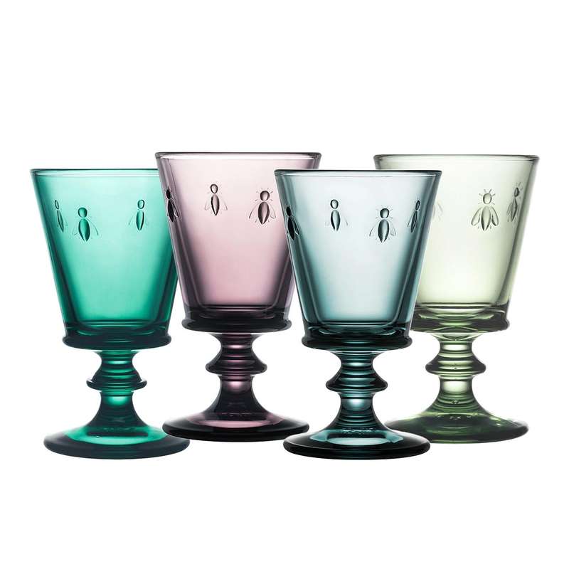 Wine Glass Set of 4 - La Rochere Bee Multi Colour 240ml