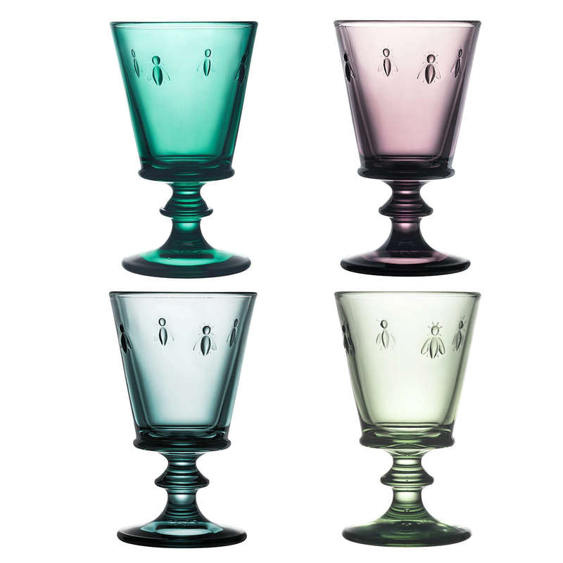 Wine Glass Set of 4 - La Rochere Bee Multi Colour 240ml