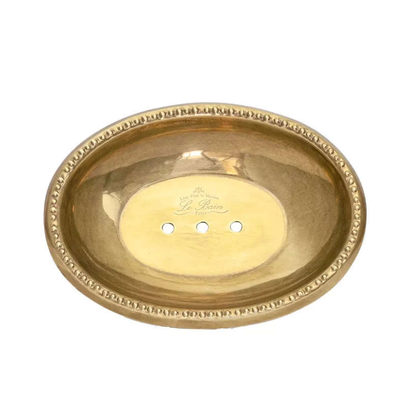 Soap Dish - Beaded Gold