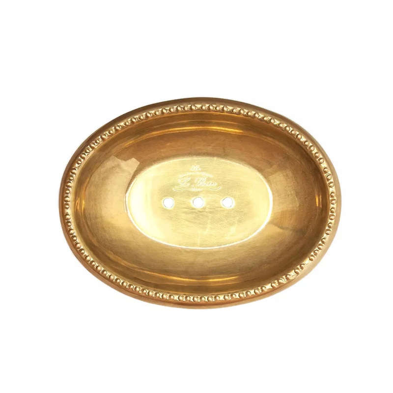 Soap Dish - Beaded Gold