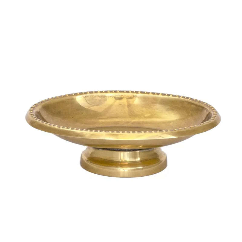 Soap Dish - Beaded Gold