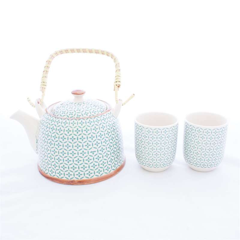 Teapot - Green Pattern