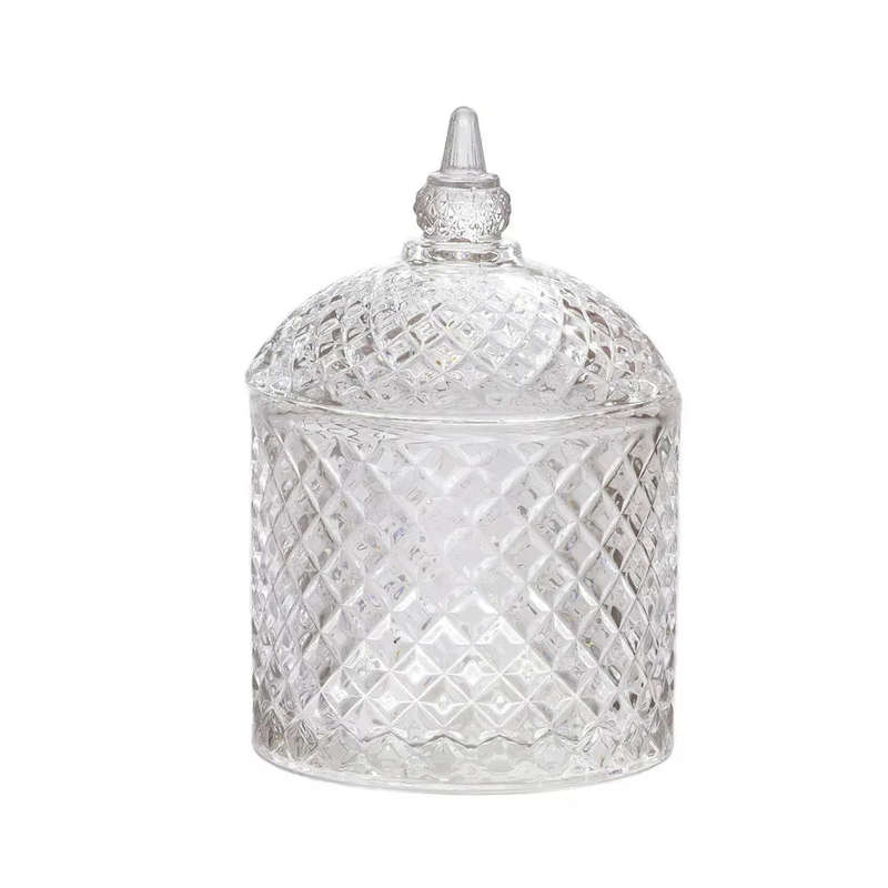 Trinket Box - Glass Criss-Cross