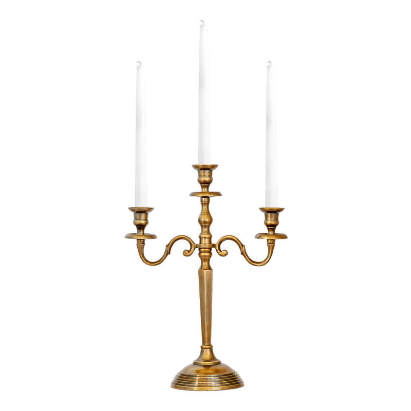 Candle Holder - Brass Candelabra 3 Arm