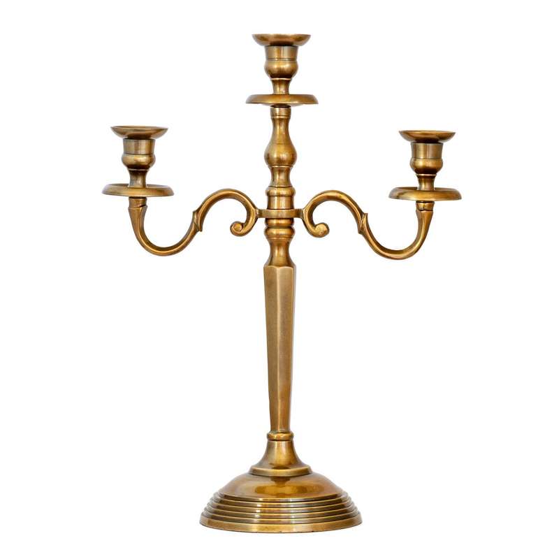 Candle Holder - Brass Candelabra 3 Arm