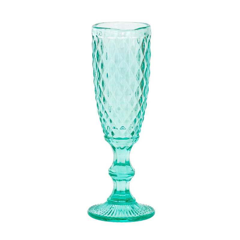 Champagne Flute - Diamonds Turquoise 175ml