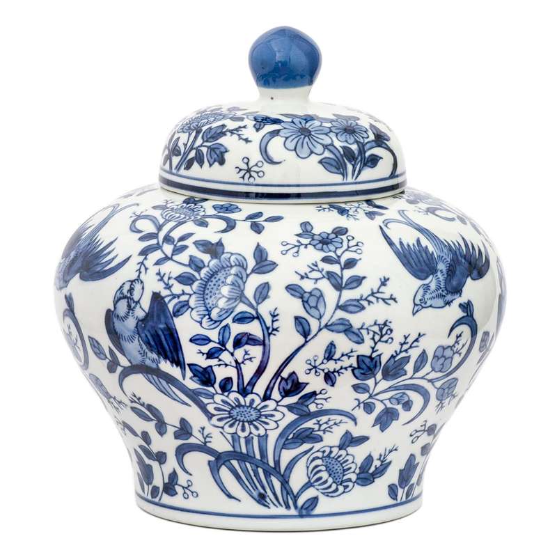 Ginger Jar - Woodlands Blue & White 26cm