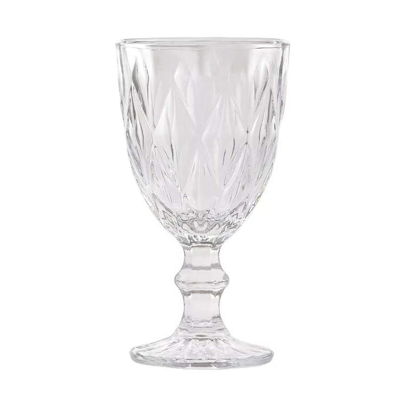 Wine Glass - Large Diamonds Clear 275ml