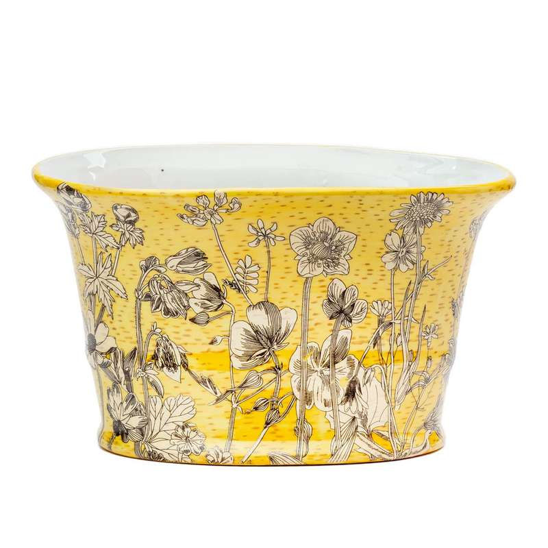 Ceramic Planter - Yellow Fields 20cm
