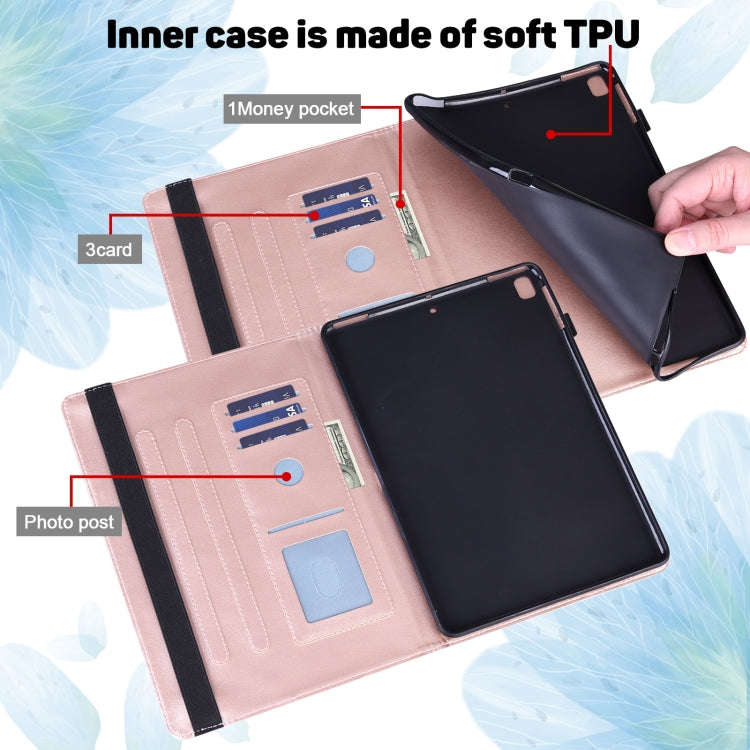 For Huawei MediaPad T5 10 inch Peacock Embossed Pattern TPU + PU Horizontal Flip Leather Case wit...
