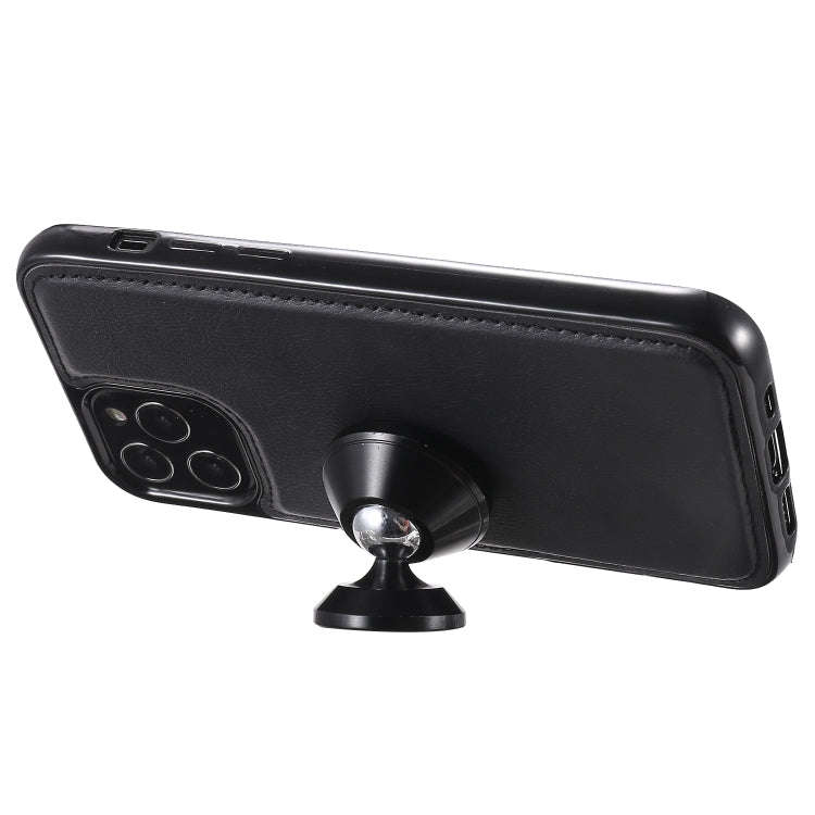 For iPhone 12 / 12 Pro 2 in 1 Solid Color Detachable PU Leather Case with Card Slots & Magnetic H...