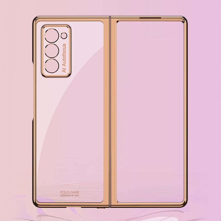 For Samsung Galaxy Z Fold2 5G GKK Straight Edge Phantom TPU + Plating Protective Case(Gold)