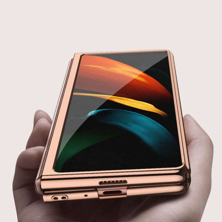 For Samsung Galaxy Z Fold2 5G GKK Straight Edge Phantom TPU + Plating Protective Case(Gold)