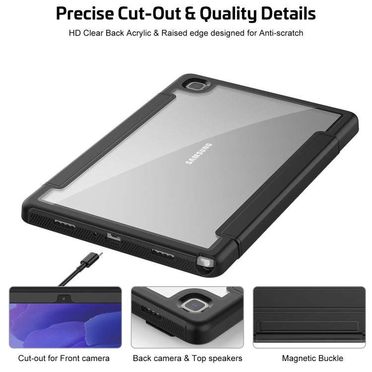 For Samsung Galaxy Tab A7 10.4 (2020) Acrylic + TPU Horizontal Flip Smart Leather Case with Three...