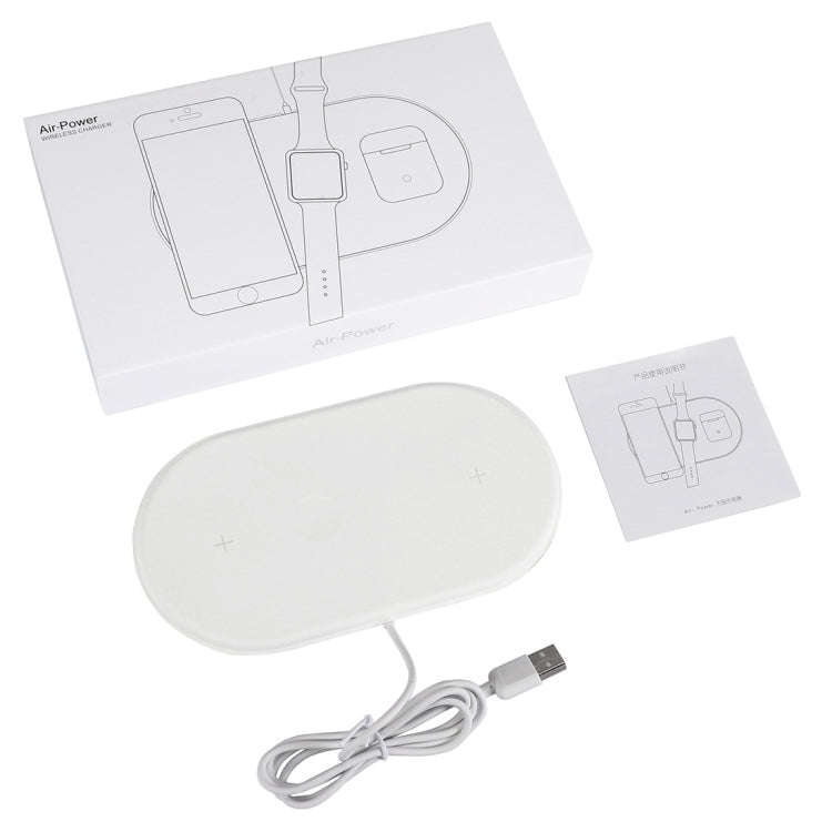 3 in 1 QI Wireless Charger for iPhone & AirPods & Apple Watch(White)