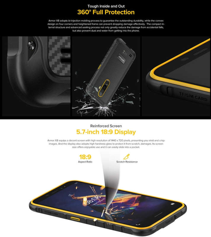 [HK Warehouse] Ulefone Armor X8 Rugged Phone, 4GB+64GB