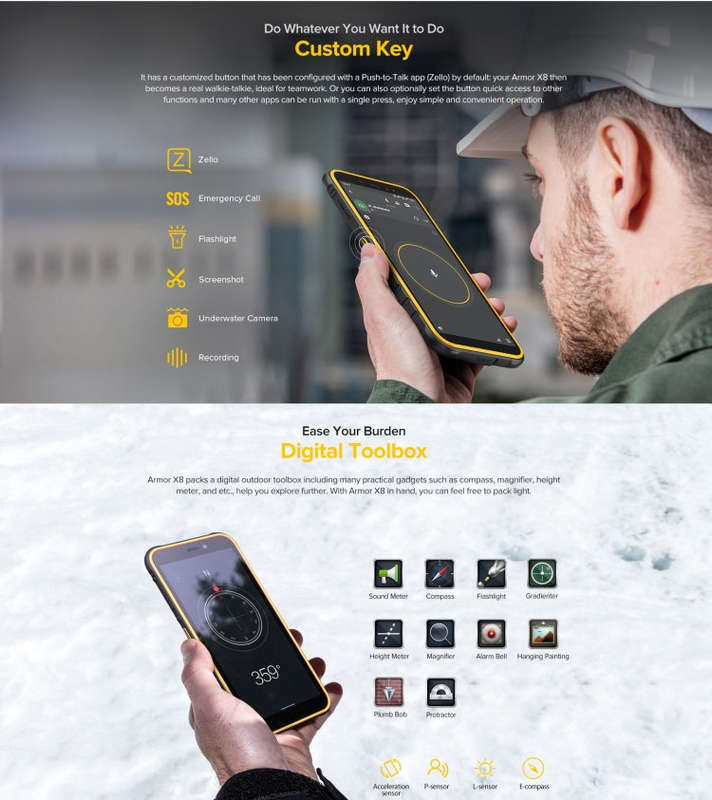 [HK Warehouse] Ulefone Armor X8 Rugged Phone, 4GB+64GB