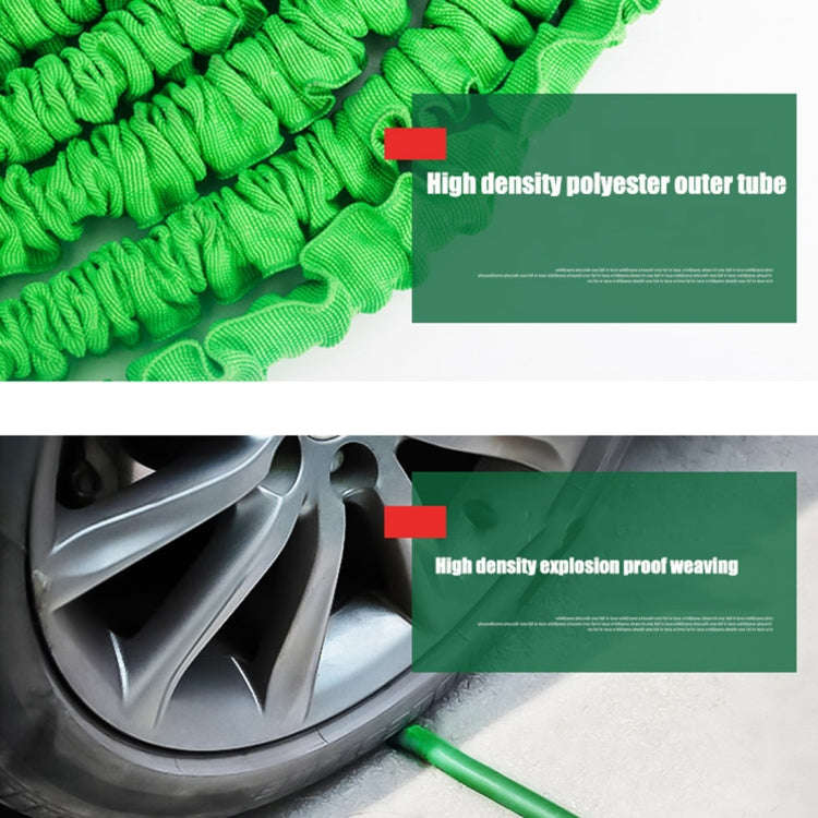 2.5m -7.5m Telescopic Pipe Expandable Magic Flexible Garden Watering Hose with Spray Gun Set(Green)