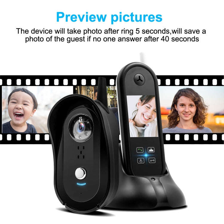TS-999A2 Wireless Digital Video Door Phone Doorbell with 2.5 inch Display Screen & Antenna, Suppo...