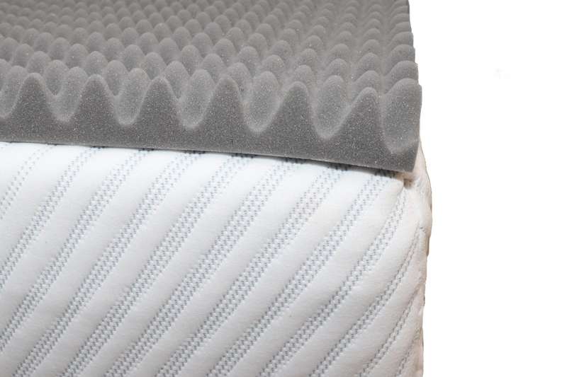 Convoluted/Eggbox Mattress Topper - ThinkCosy - Grey - Single XL