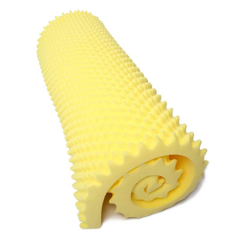 Convoluted/Eggbox Mattress Topper - ThinkCosy - Yellow - Standard Length
