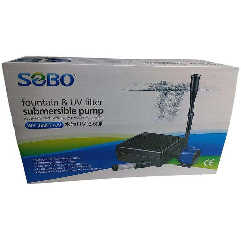 SOBO WP-360FP UV All in One Pond Filter (with UV and Fountain Kit)