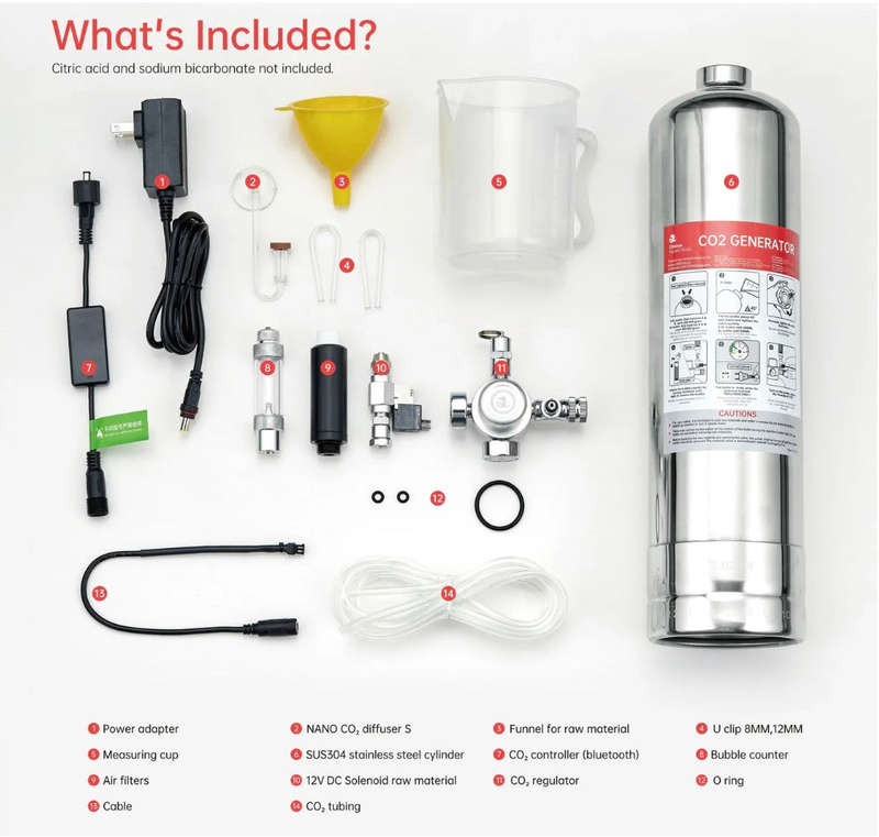 Chihiros CO2 Generator Kit 2.5L Mobile app control