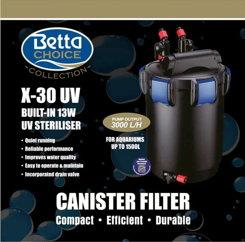 Betta X-30 U.V Canister Filter (includes U.V Steriliser)