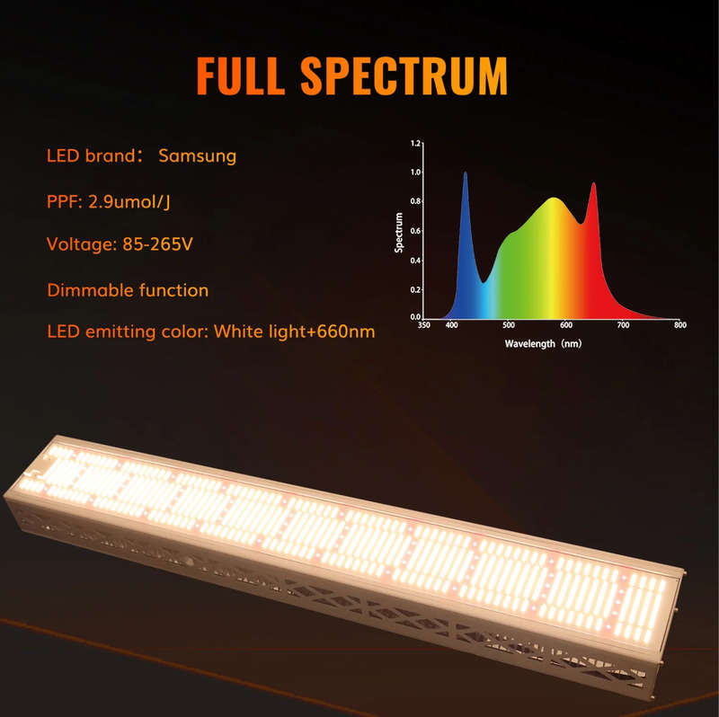 600W Greenhouse Samsung LM301B LED Grow Light