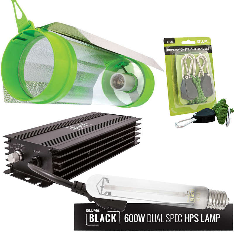 600W Air-Cooled HPS Electronic Grow Light Kit (Dimmable)