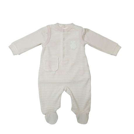 FlyByFly 2 Piece Onesie Set - Pink & White