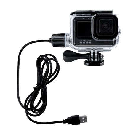 Waterproof Housing & Motorcycle Charging Cable For GoPro Hero 9/10/11 Black