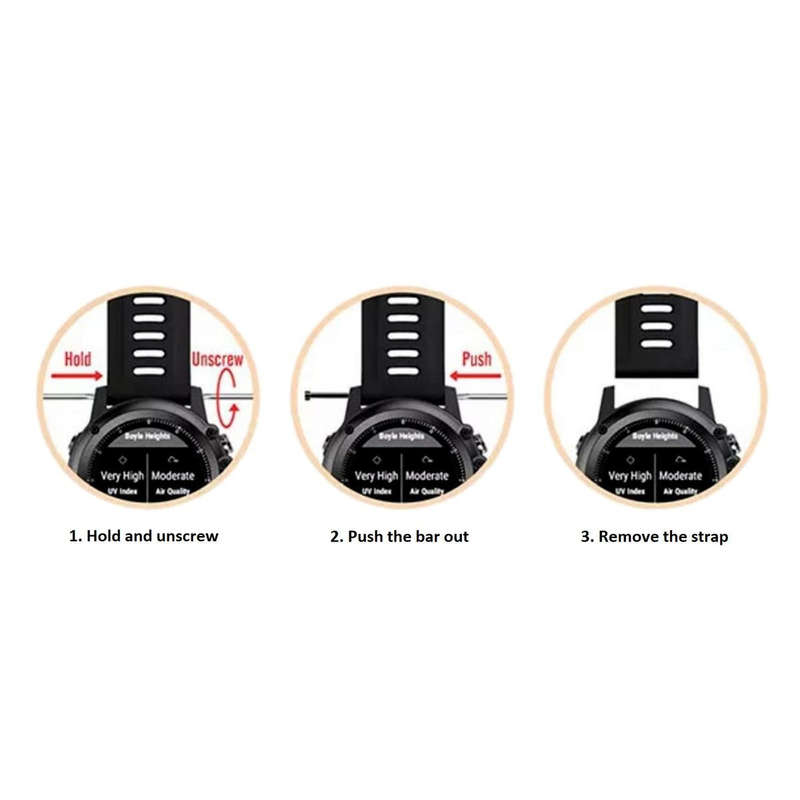 S-Cape Silicone Replacement Strap for Garmin Fenix 5X / 6X / 7X - (26mm)