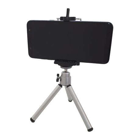 S-Cape Mini Silver Tripod with Cell Phone Clamp