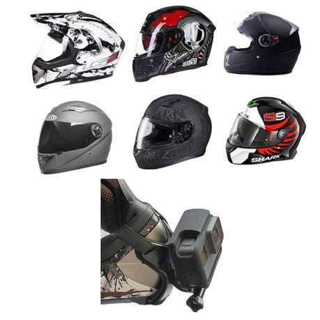 S-Cape Motorcycle Helmet Chin Mount with J-Hook for All GoPro