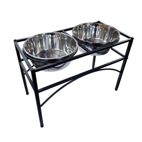 Nunbell Elevated Pet Feeder with Stainless Steel Bowls  Large
