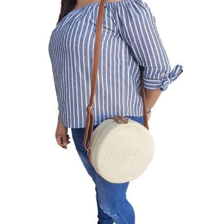 S-Cape Round Rattan Straw Bag