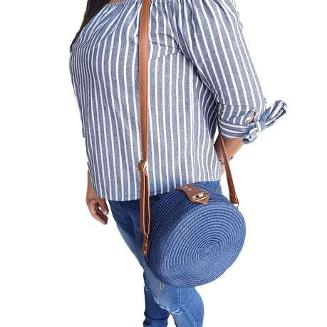 S-Cape Round Rattan Straw Bag