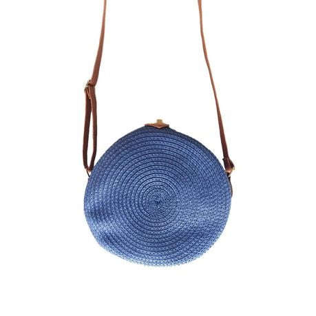 S-Cape Round Rattan Straw Bag