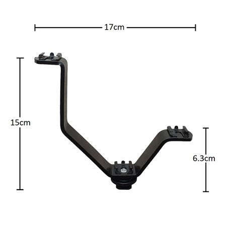 S-Cape V-Shape Tripple Mount Hot Shoe Bracket