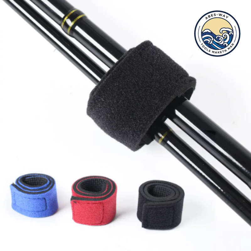 Fishing Rod Holders Belts, 3 Pcs, 3 x 20cm Adjustable Fishing Rod Tie Strap for Fly Rods Telescop...