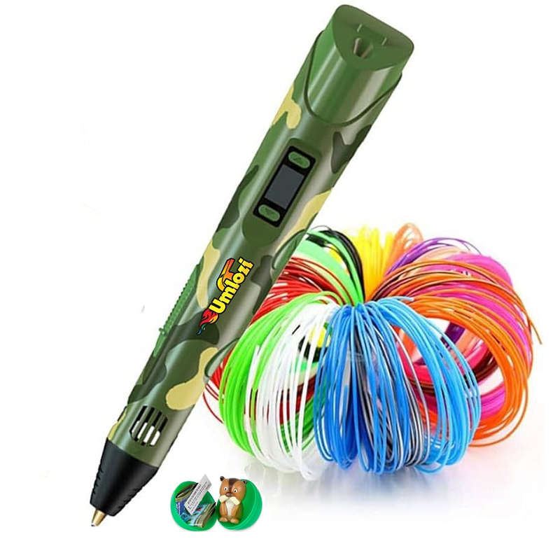 3D USB Printing Pen & 10 Assorted x 10m PLA Filaments - Combo Set