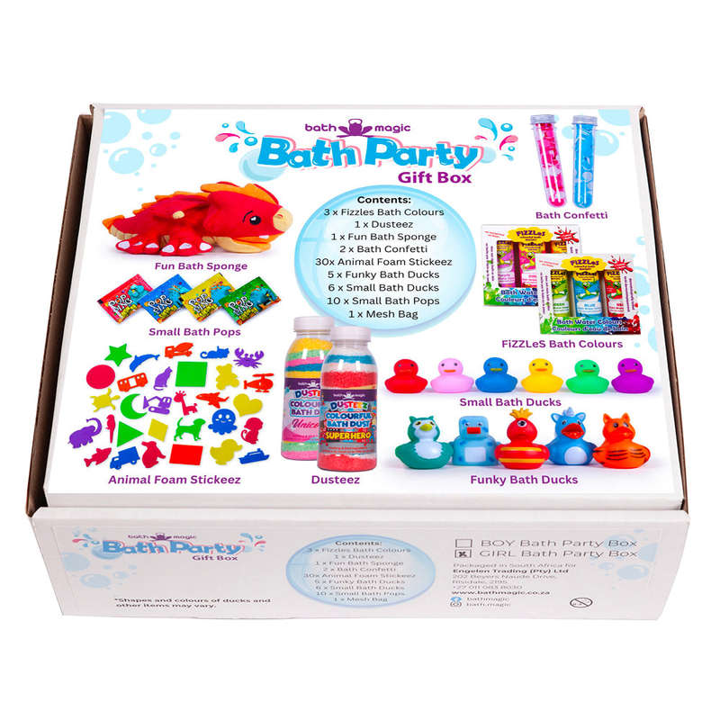 Bath Magic Bath Party Gift Boxes - with an animal soap holder sponge