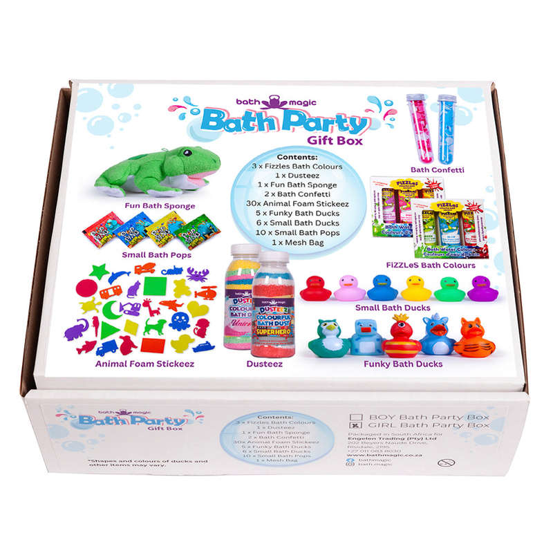 Bath Magic Bath Party Gift Boxes - with an animal soap holder sponge