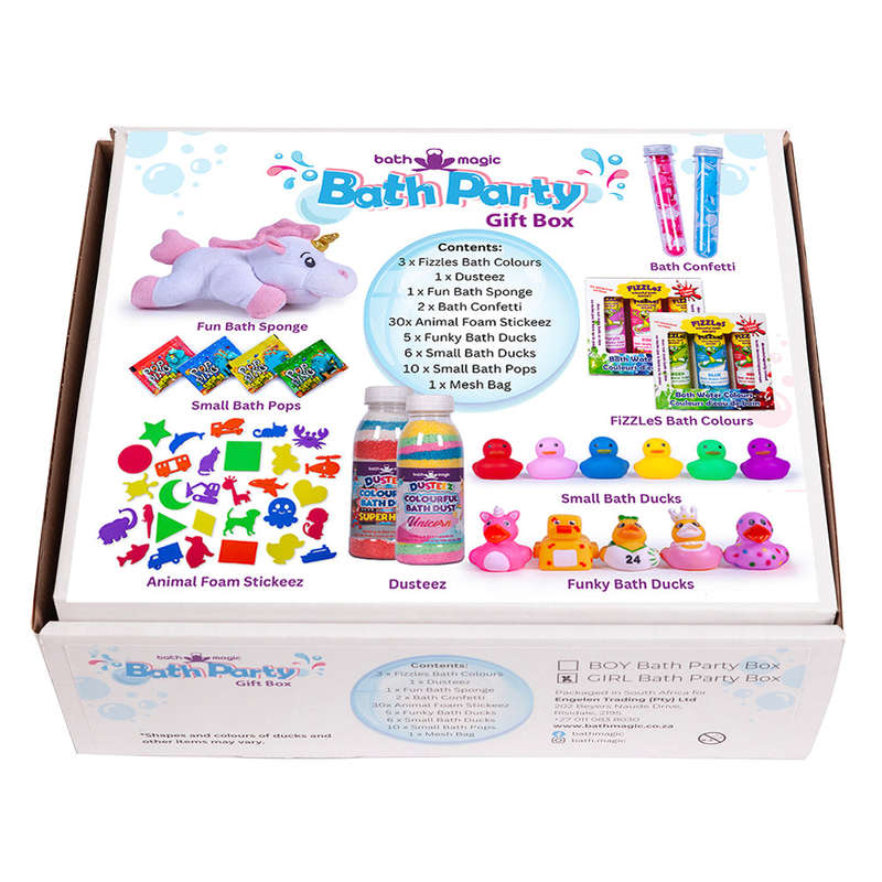 Bath Magic Bath Party Gift Boxes - with an animal soap holder sponge
