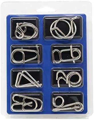 3D Metal Brain Puzzles Challenge - Set of 8 (3 skill levels) - Riddles