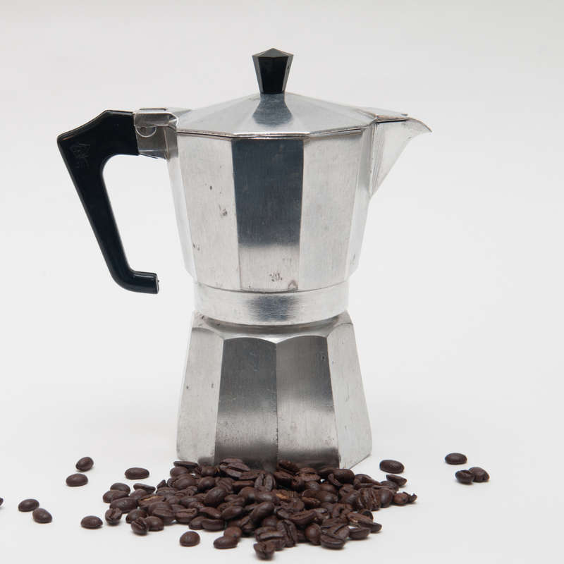9 Cup Silver Aluminium Stove Top Coffee Maker