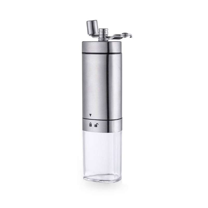 Manual stainless steel Coffee Grinder With An Adjustable Grind and foldable handle