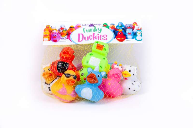Funky Duckies - Floating Bath Ducks 10 Piece - Bath Magic