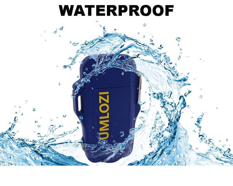 Flameless Electronic Rechargeable, Water & Windproof Lighter With LED Torch